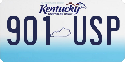 KY license plate 901USP