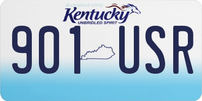 KY license plate 901USR