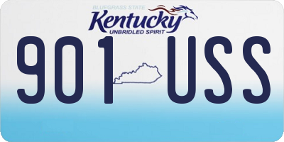 KY license plate 901USS