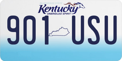 KY license plate 901USU
