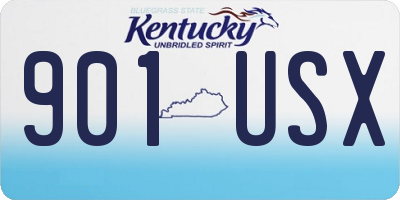 KY license plate 901USX