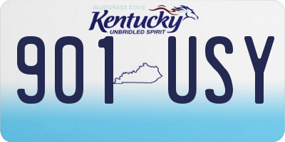 KY license plate 901USY