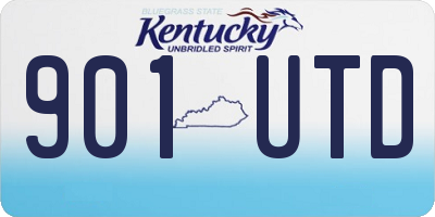 KY license plate 901UTD