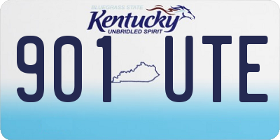KY license plate 901UTE