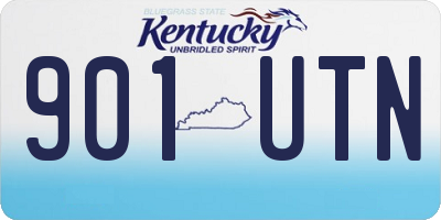 KY license plate 901UTN