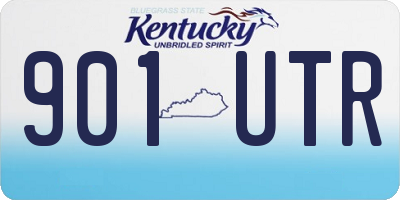 KY license plate 901UTR