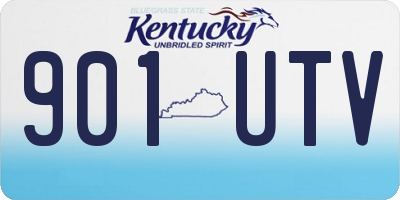 KY license plate 901UTV