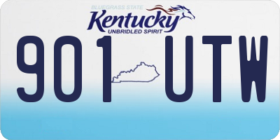 KY license plate 901UTW