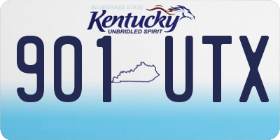 KY license plate 901UTX
