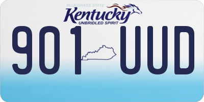 KY license plate 901UUD