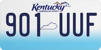KY license plate 901UUF
