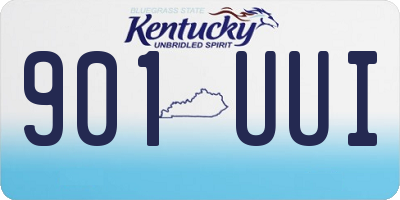 KY license plate 901UUI