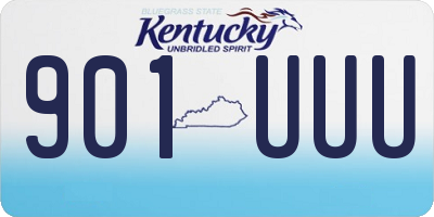 KY license plate 901UUU