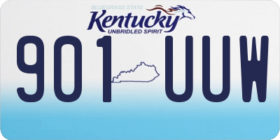 KY license plate 901UUW