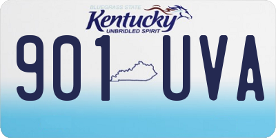 KY license plate 901UVA
