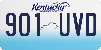 KY license plate 901UVD