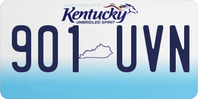 KY license plate 901UVN