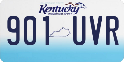 KY license plate 901UVR
