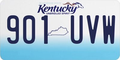 KY license plate 901UVW