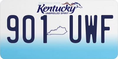 KY license plate 901UWF