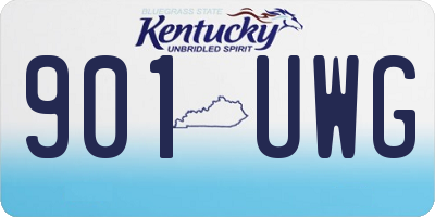 KY license plate 901UWG