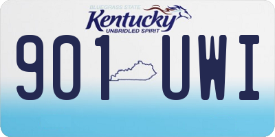 KY license plate 901UWI