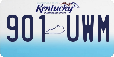 KY license plate 901UWM