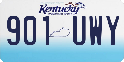 KY license plate 901UWY