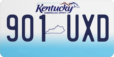 KY license plate 901UXD