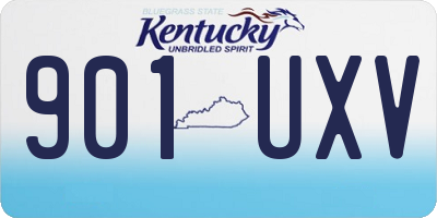 KY license plate 901UXV