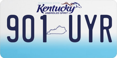 KY license plate 901UYR
