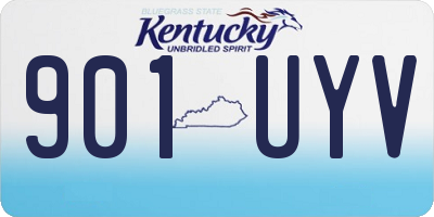KY license plate 901UYV