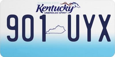 KY license plate 901UYX