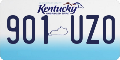 KY license plate 901UZO