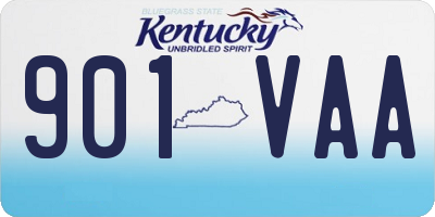 KY license plate 901VAA