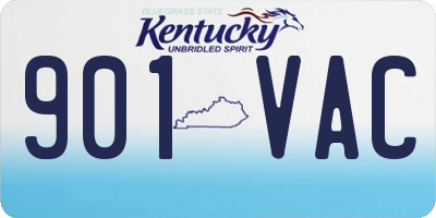 KY license plate 901VAC