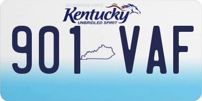 KY license plate 901VAF
