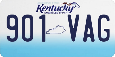 KY license plate 901VAG