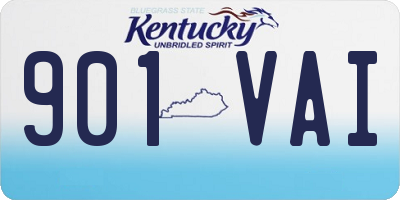 KY license plate 901VAI