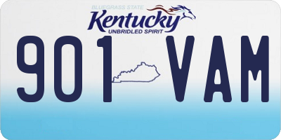 KY license plate 901VAM