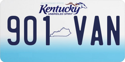 KY license plate 901VAN
