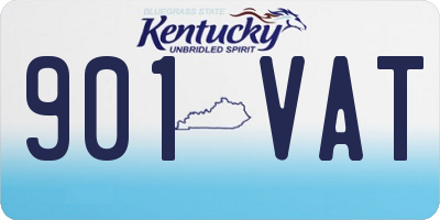KY license plate 901VAT