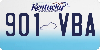 KY license plate 901VBA