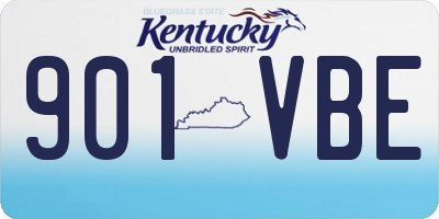 KY license plate 901VBE