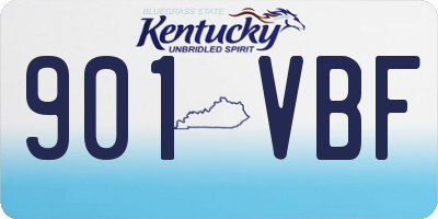 KY license plate 901VBF