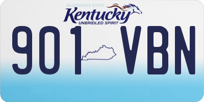 KY license plate 901VBN