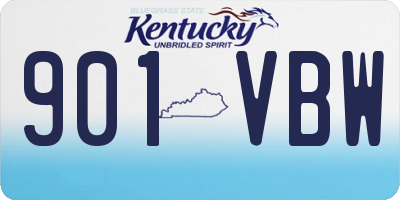 KY license plate 901VBW
