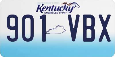 KY license plate 901VBX