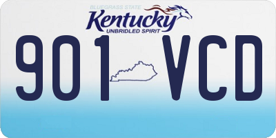 KY license plate 901VCD