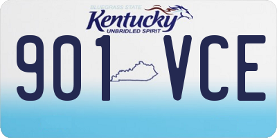KY license plate 901VCE